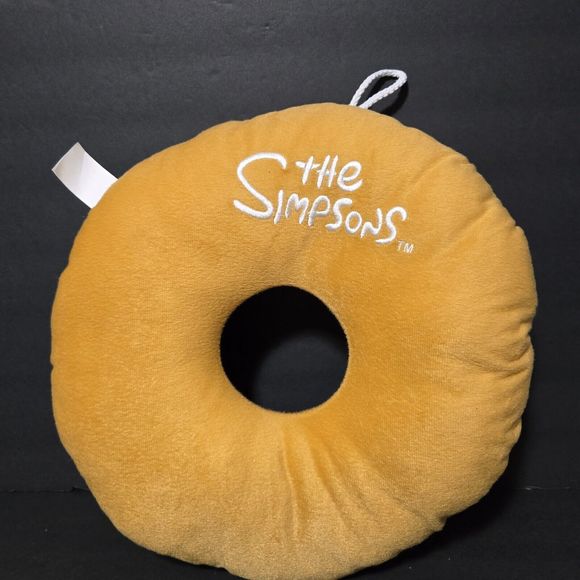 RARE ITEM! Matt Groening "The Simpsons" Stuffed Plush Donut Doughnut Pillow 14" - Picture 2 of 7